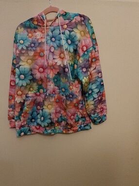 Floral Multicolor Hoodie Sweatshirt